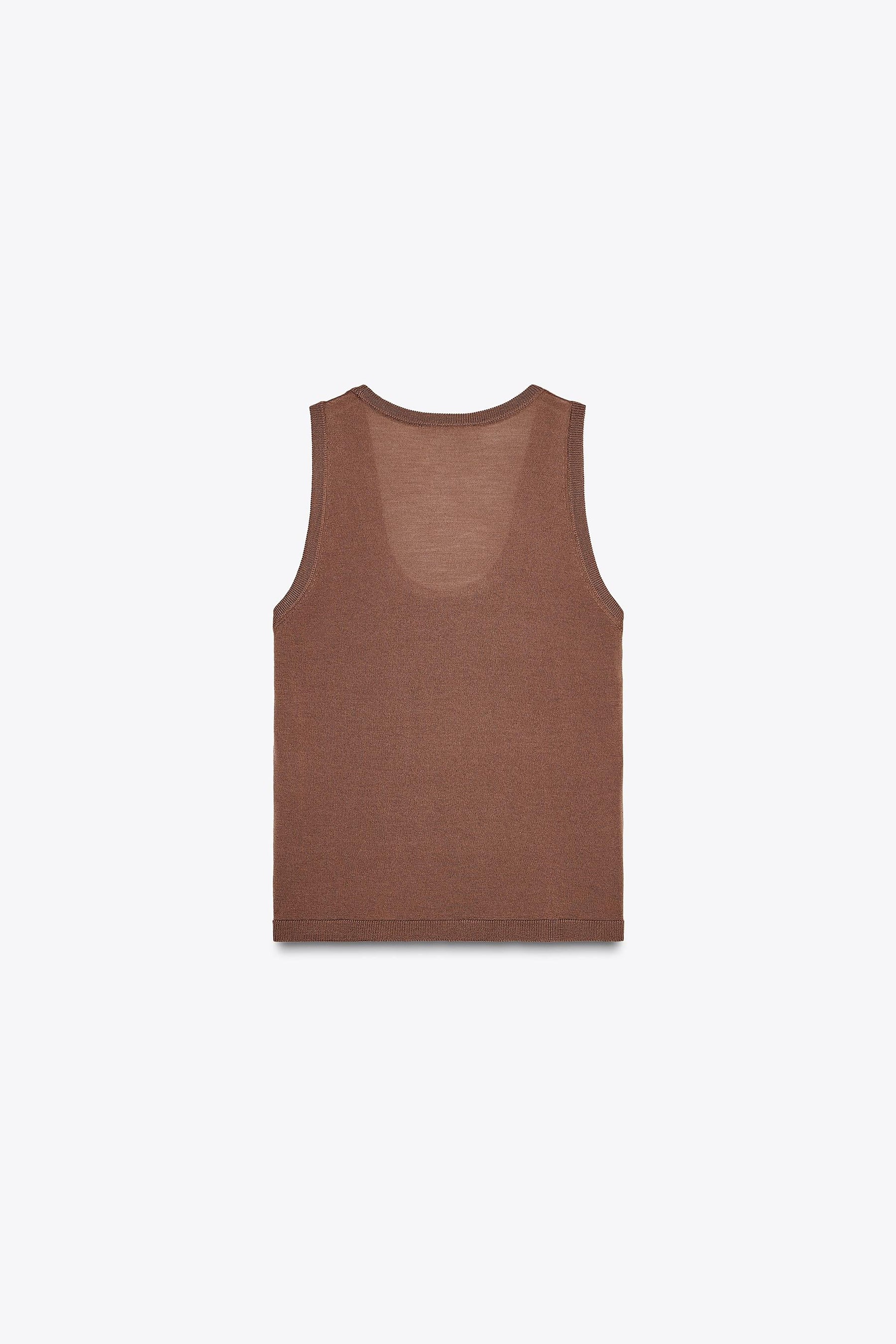 100% WOOL SLEEVELESS TOP - Image 1