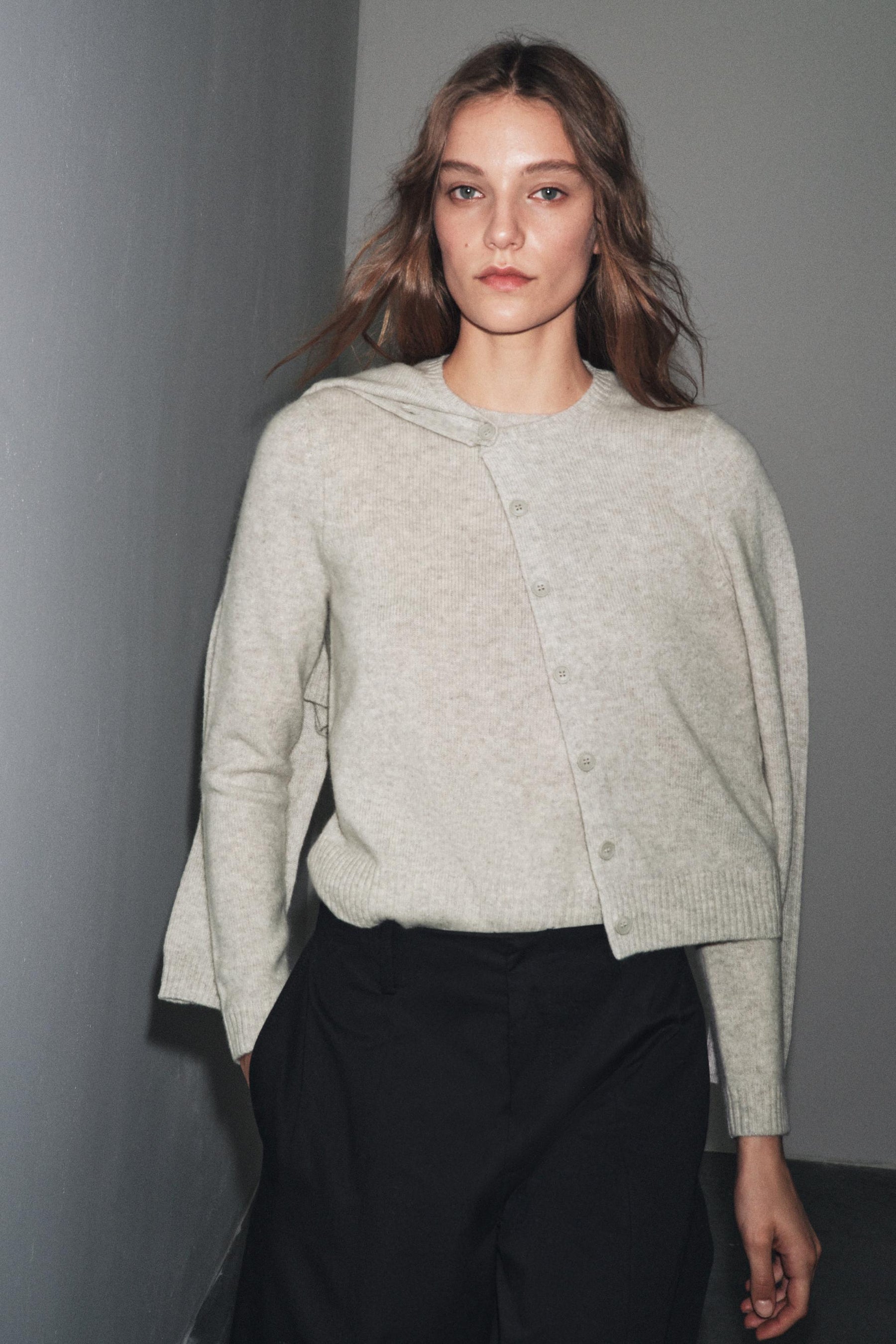 Wool Long Sleeve Cardigan