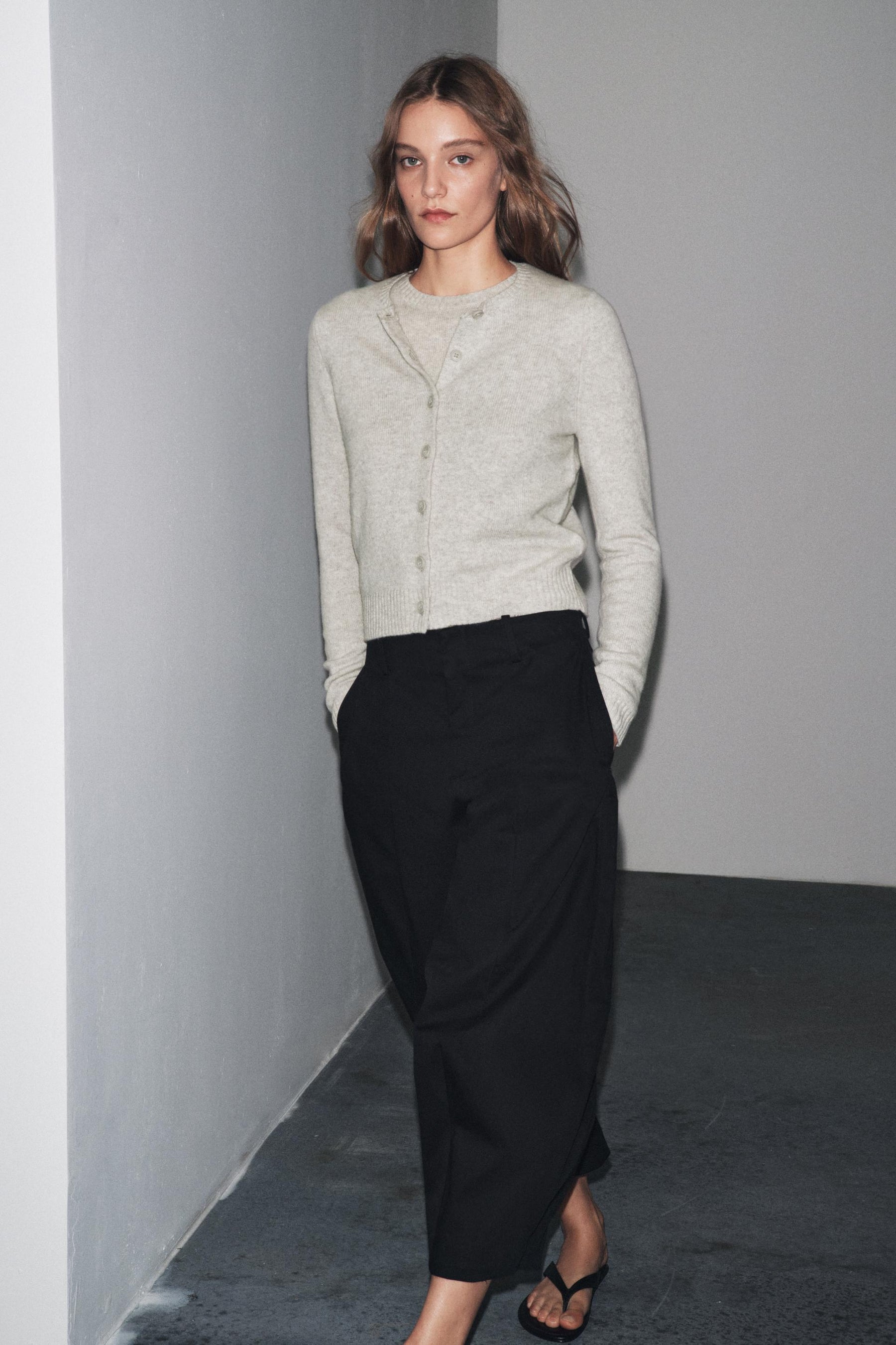 Wool Long Sleeve Cardigan