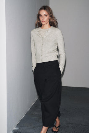 Wool Long Sleeve Cardigan