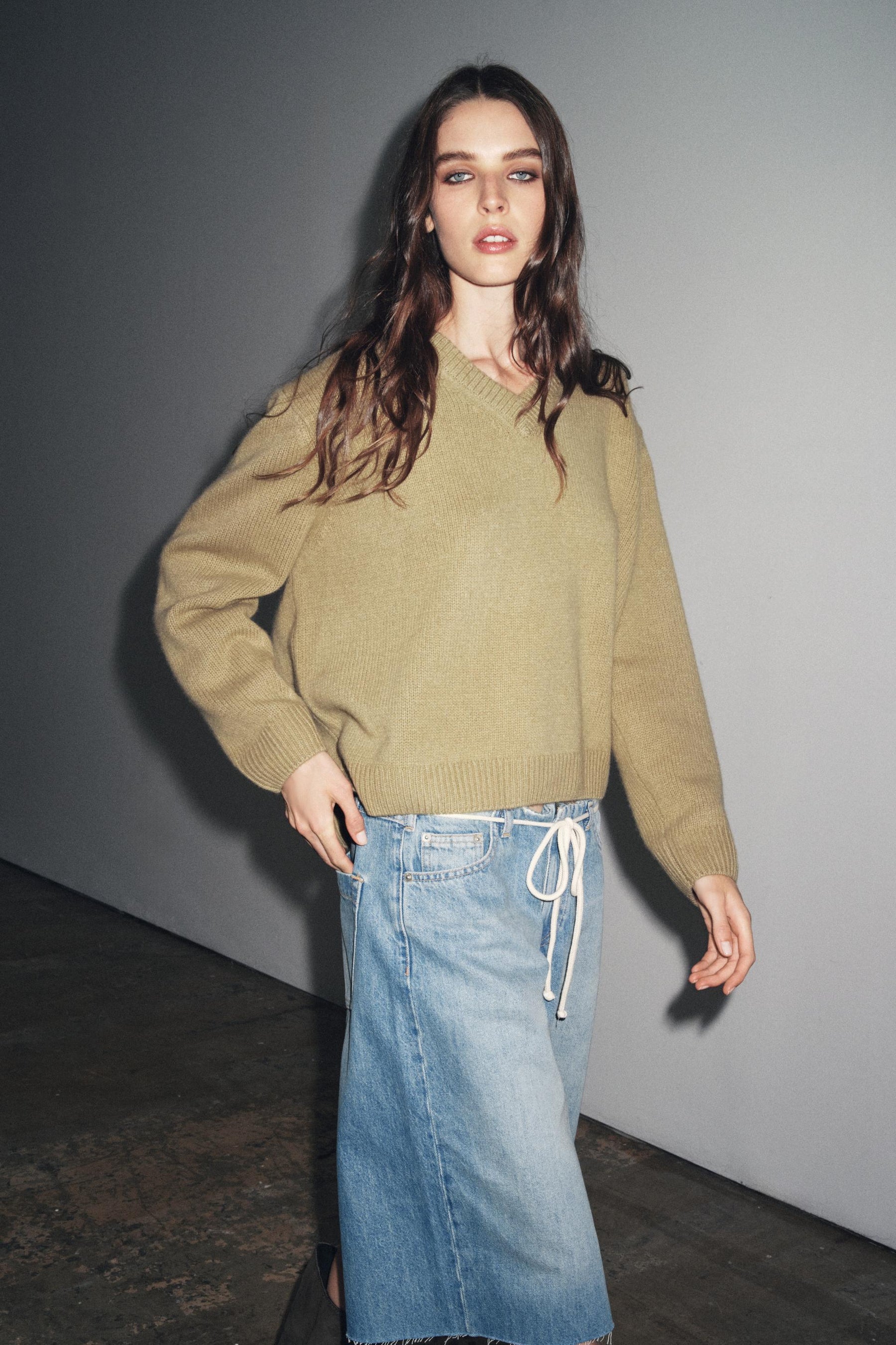 Low-Rise Denim Bermuda Shorts