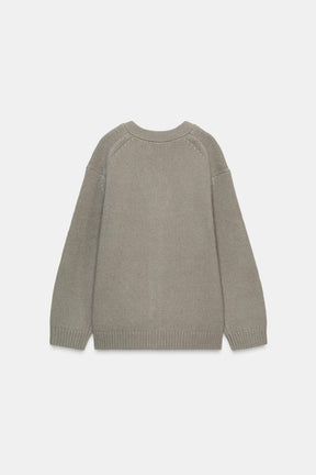 100% WOOL V-NECK CARDIGAN - Image 4