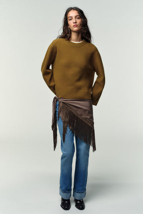WOOL BLEND LONG SLEEVE JUMPER - Image 1