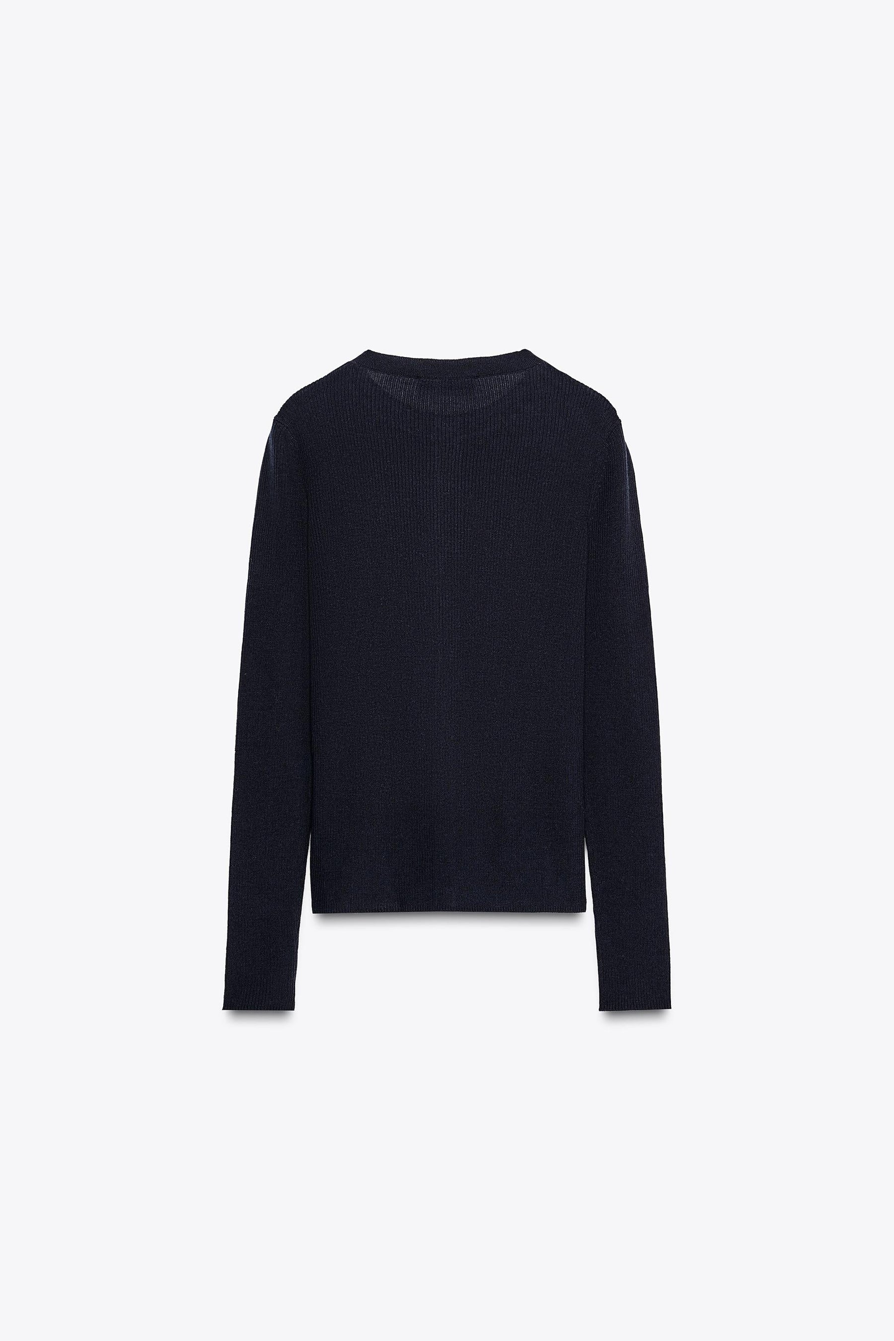 100% WOOL RIBBED CARDIGAN - Image 3