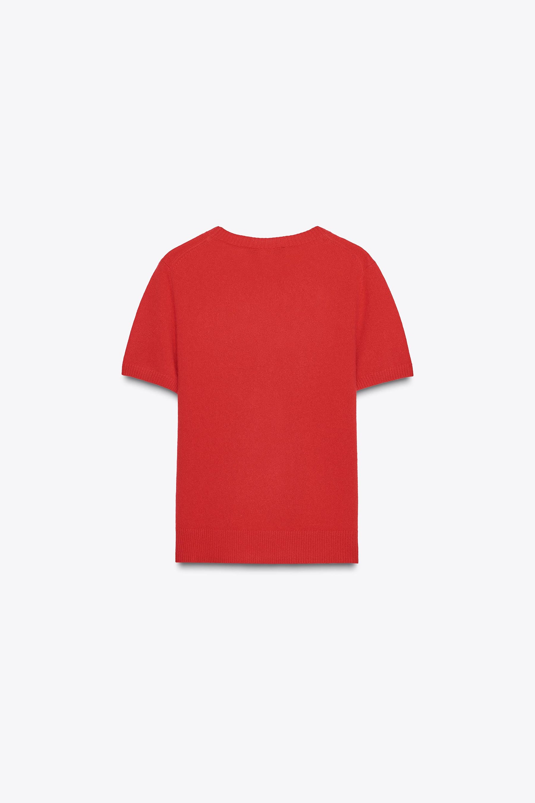 Cashmere short sleeve jumper