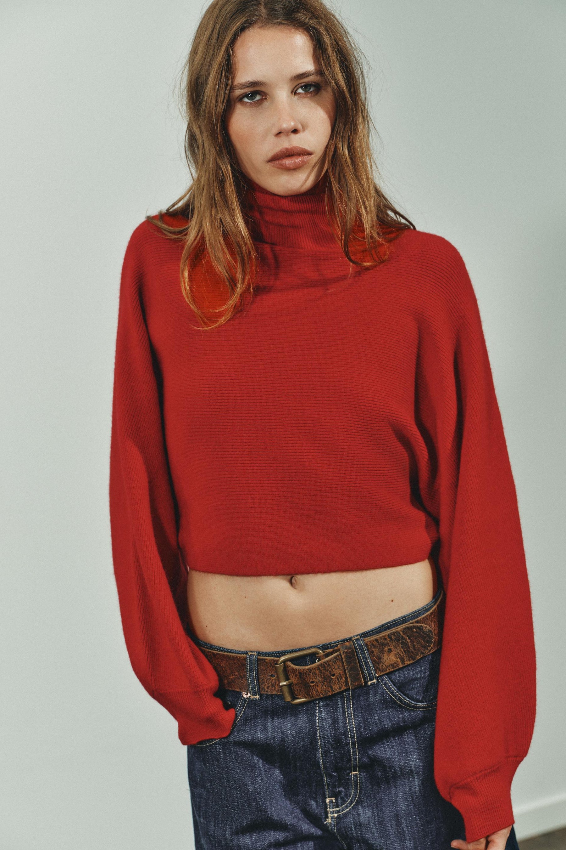 WIDE-SLEEVE KNIT JUMPER