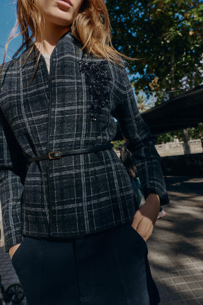 Knit Cardigan with Belt