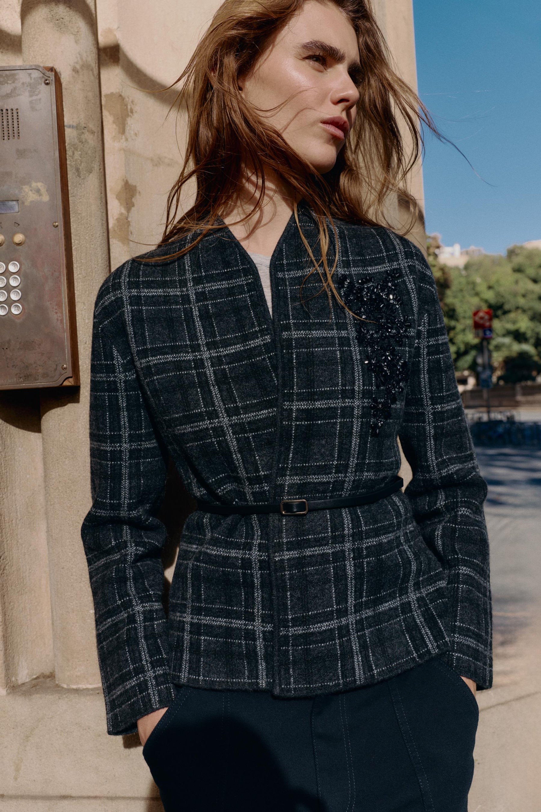 Knit Cardigan with Belt