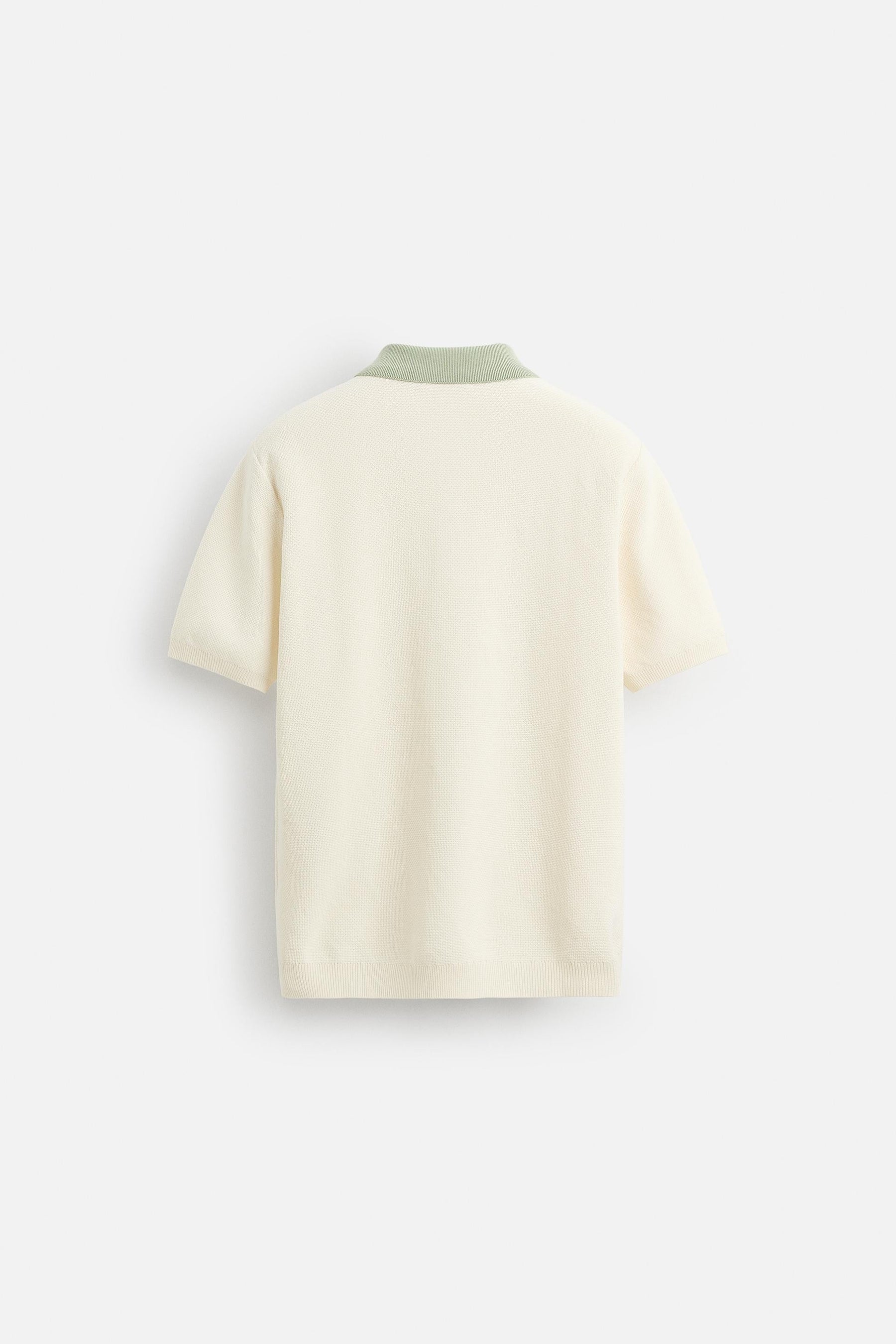 CONTRAST KNIT POLO SHIRT - Image 7