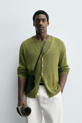 LINEN BLEND CARDIGAN - Image 2