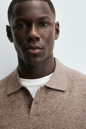 WOOL BLEND KNIT POLO SHIRT - Image 5