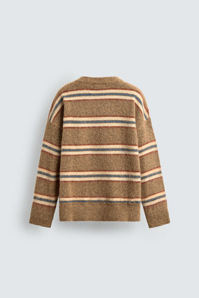 BRUSHED JACQUARD STRIPED JUMPER - Image 7