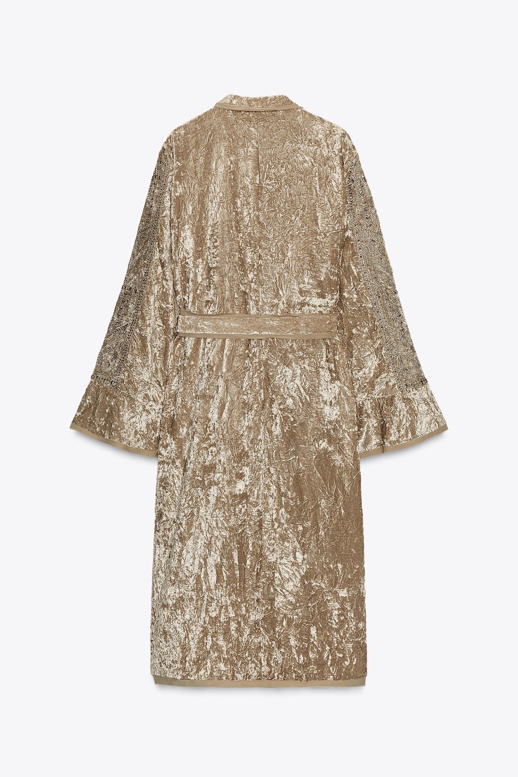 Embroidered Velvet Kimono - Image 6