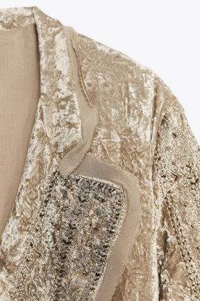 Embroidered Velvet Kimono - Image 7