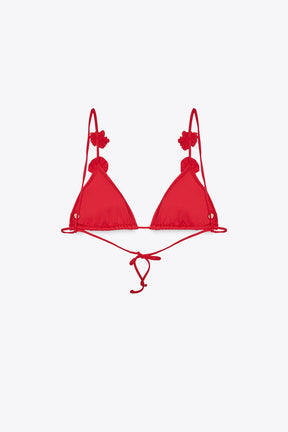 Floral Triangle Bikini Top