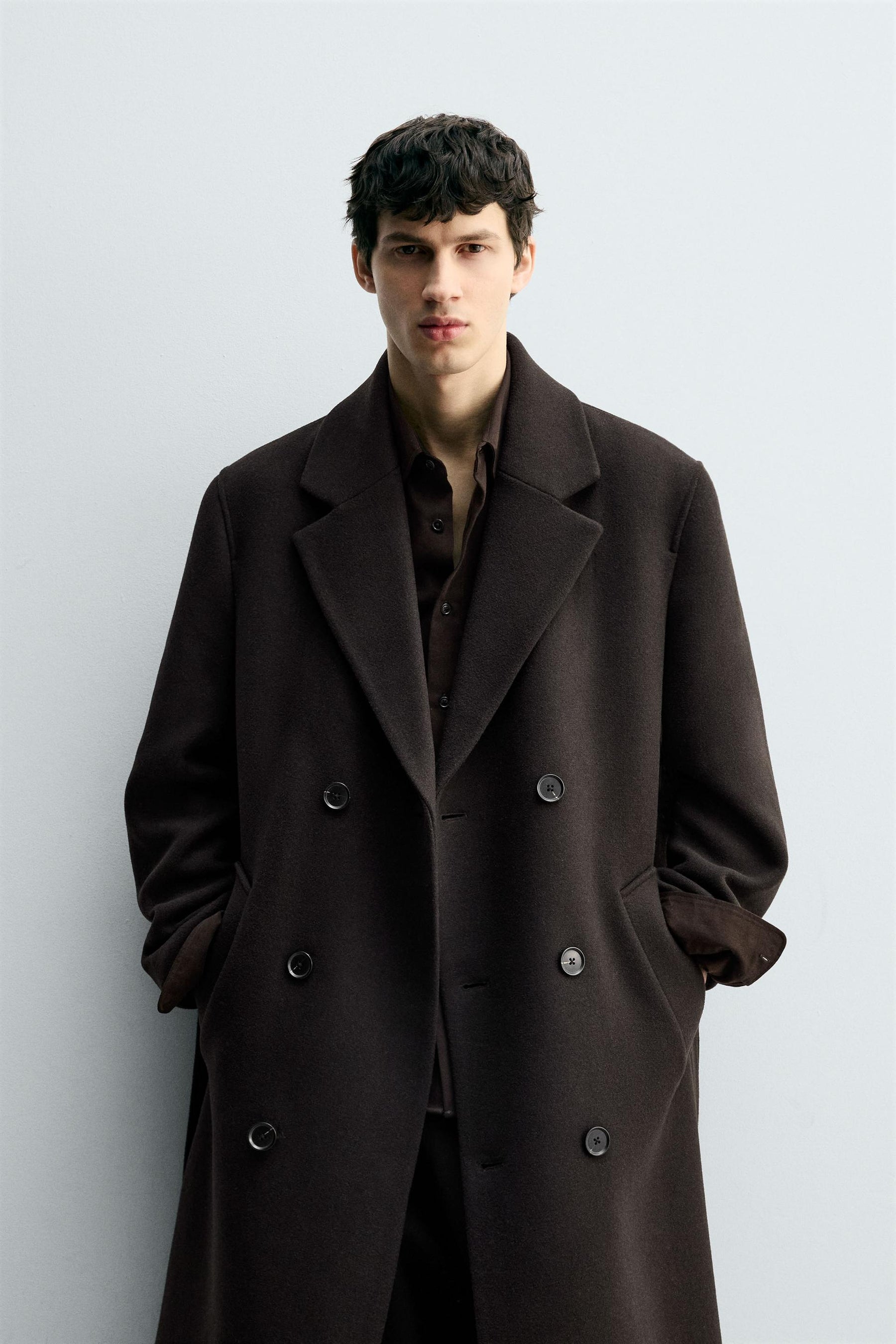 DOUBLE-BREASTED WOOL BLEND COAT WITH BELT - Image 2
