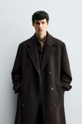 DOUBLE-BREASTED WOOL BLEND COAT WITH BELT - Image 2