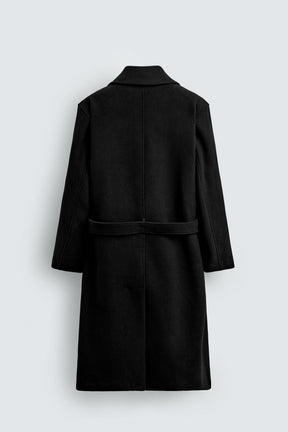 DOUBLE-BREASTED WOOL BLEND COAT WITH BELT - Image 8
