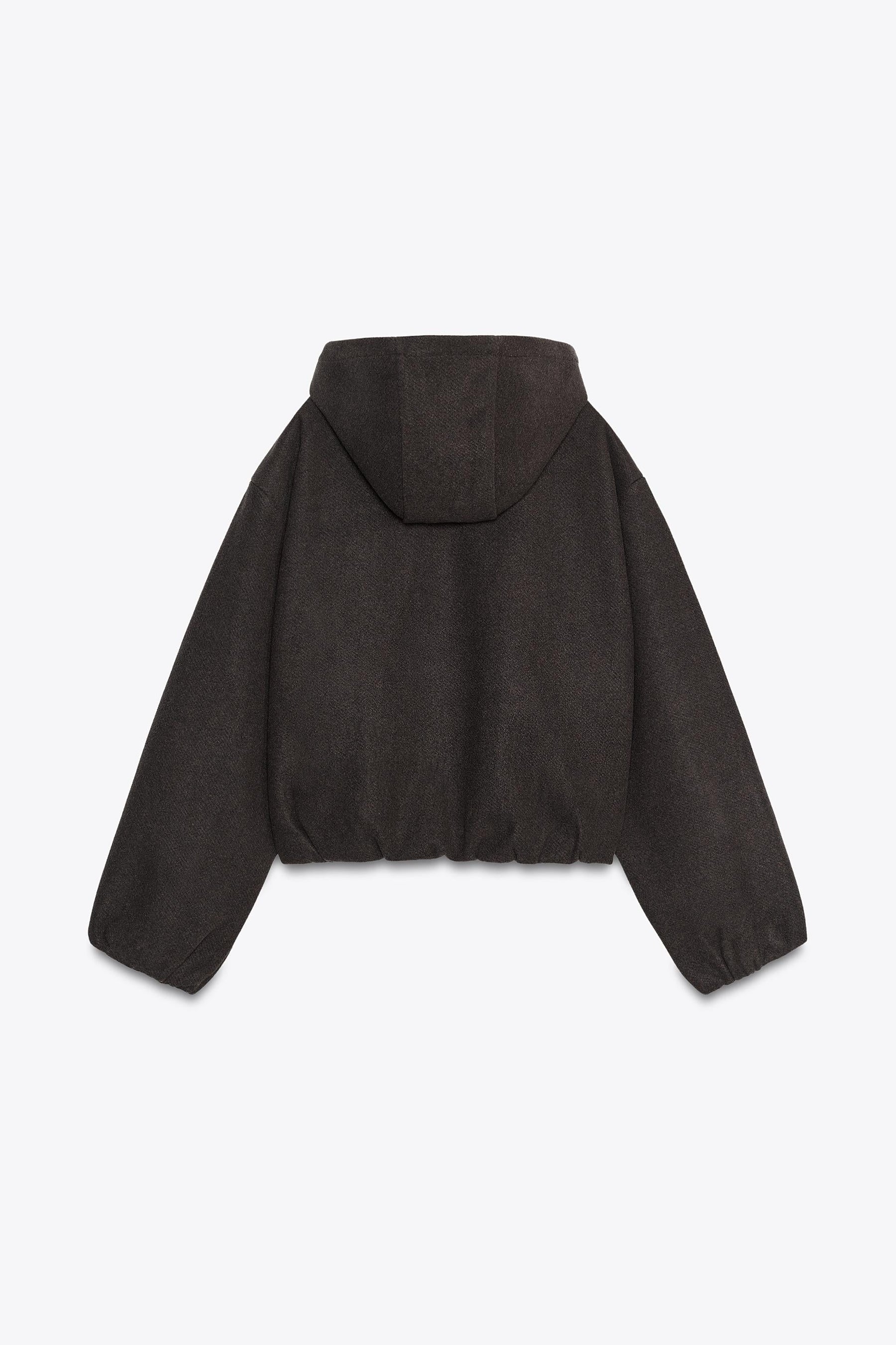 HOODED JACKET WITH ELASTIC HEM - Image 7