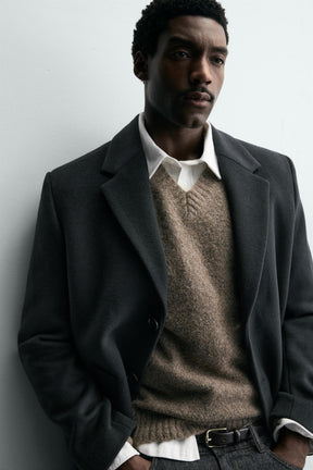 REGULAR FIT WOOL COAT - Image 5