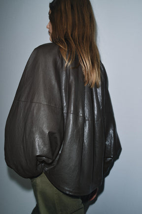 Leather Bomber Jacket
