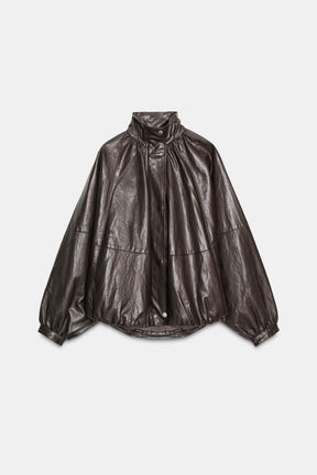Leather Bomber Jacket