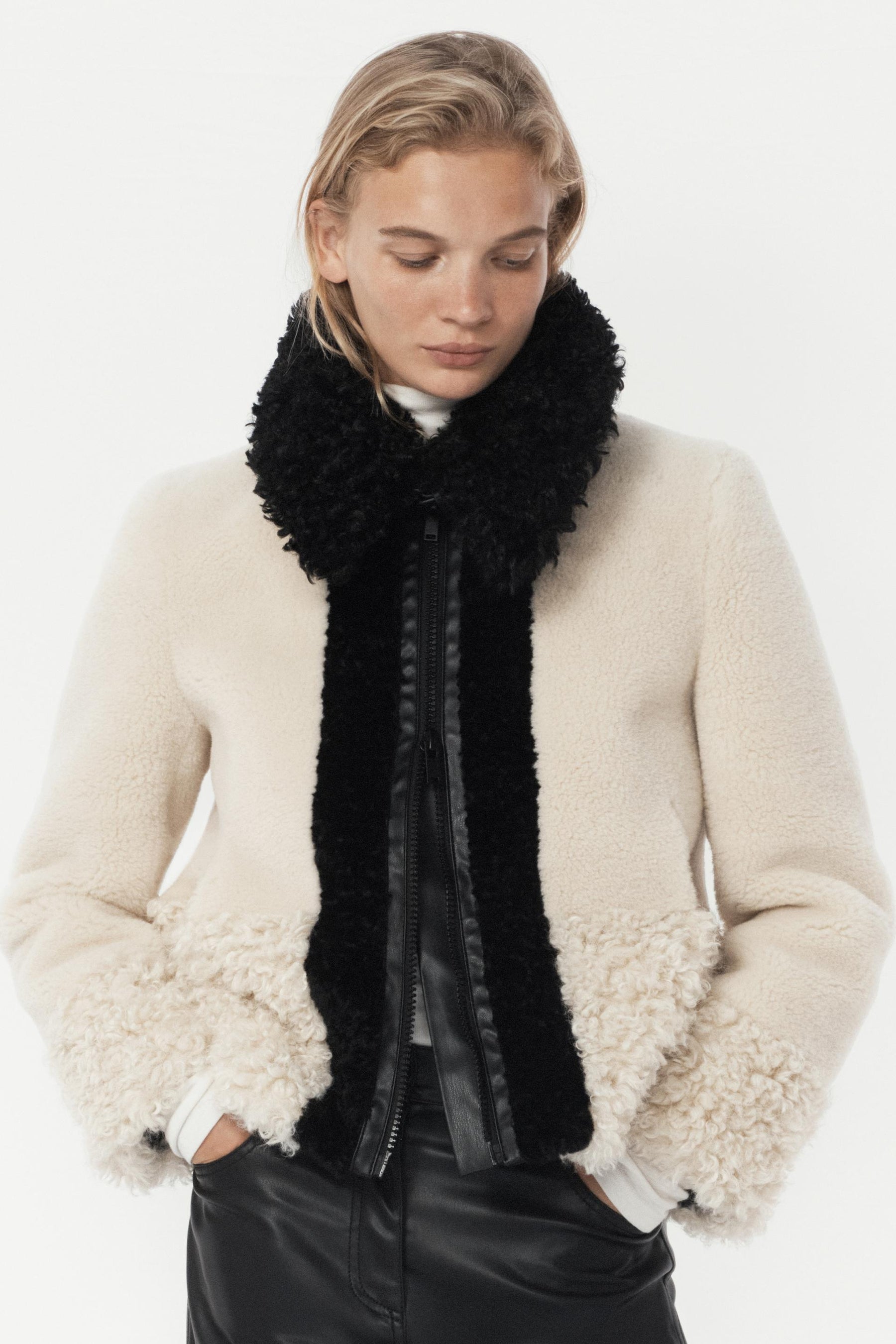 Faux Fur Patchwork Jacket