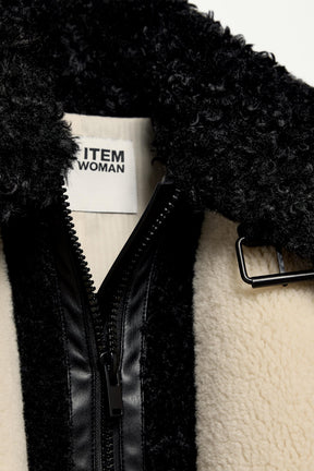Faux Fur Patchwork Jacket