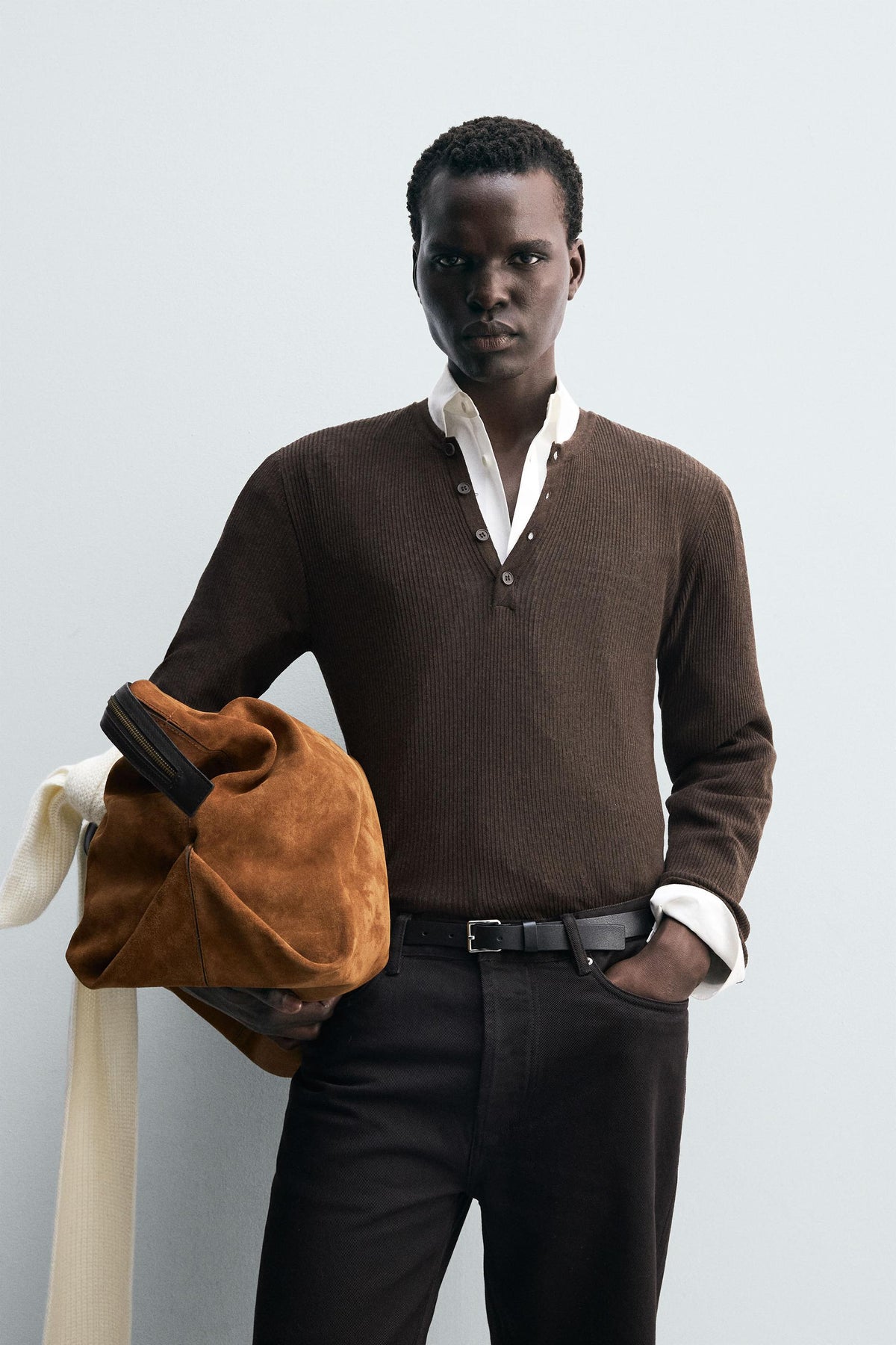 LIGHTWEIGHT GRANDAD COLLAR JUMPER - Image 2