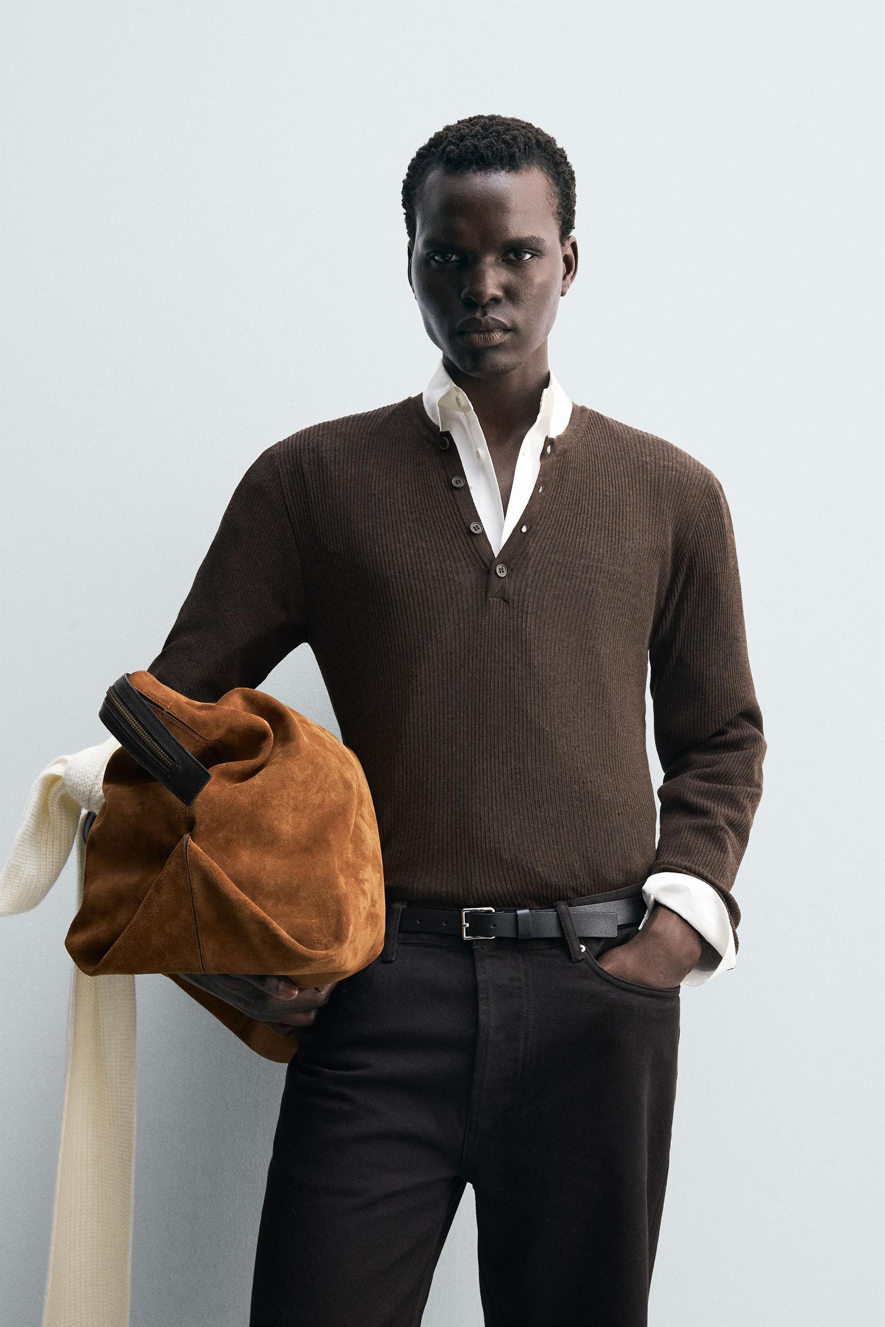 LIGHTWEIGHT GRANDAD COLLAR JUMPER - Image 2