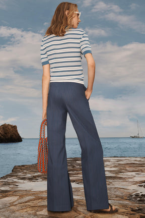 Gestreiftes Strickpolohemd