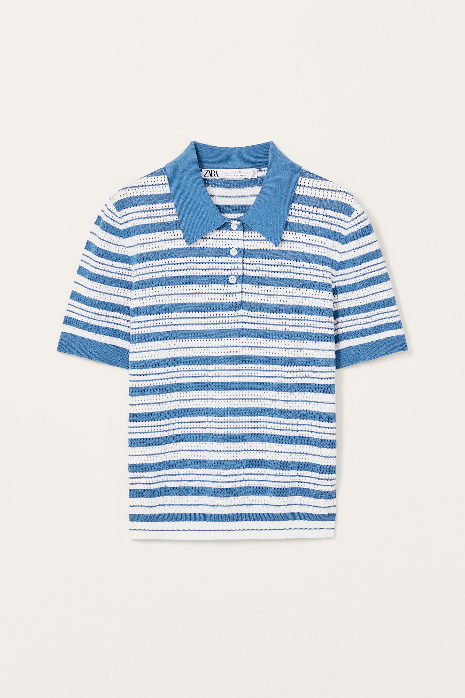 Gestreiftes Strickpolohemd