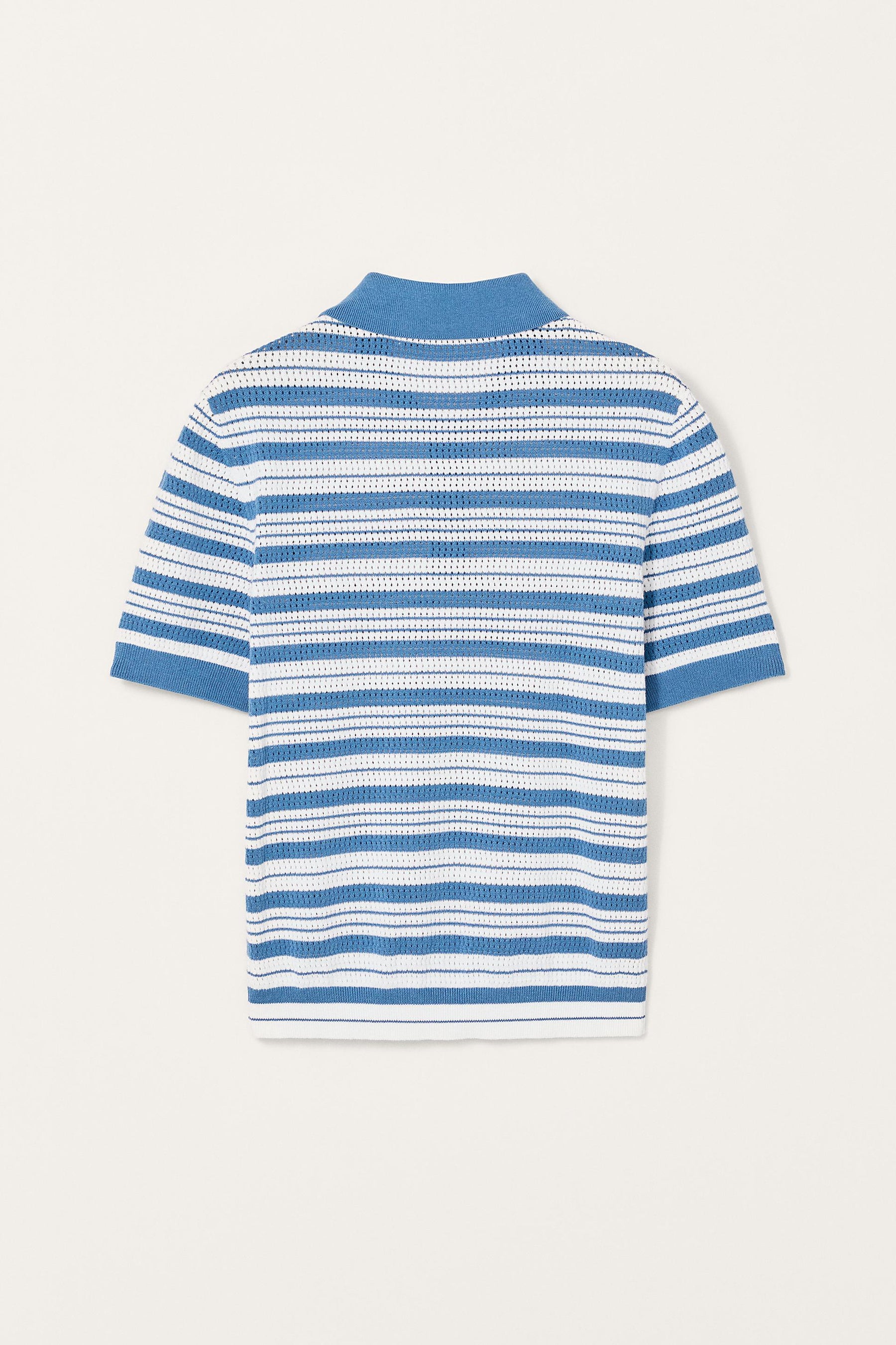 Gestreiftes Strickpolohemd