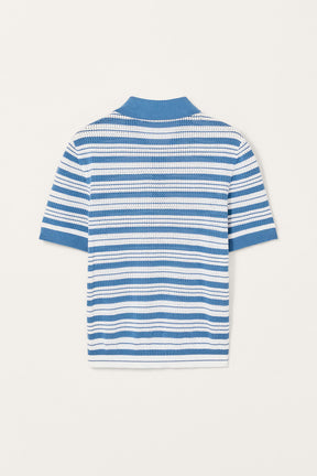 Gestreiftes Strickpolohemd