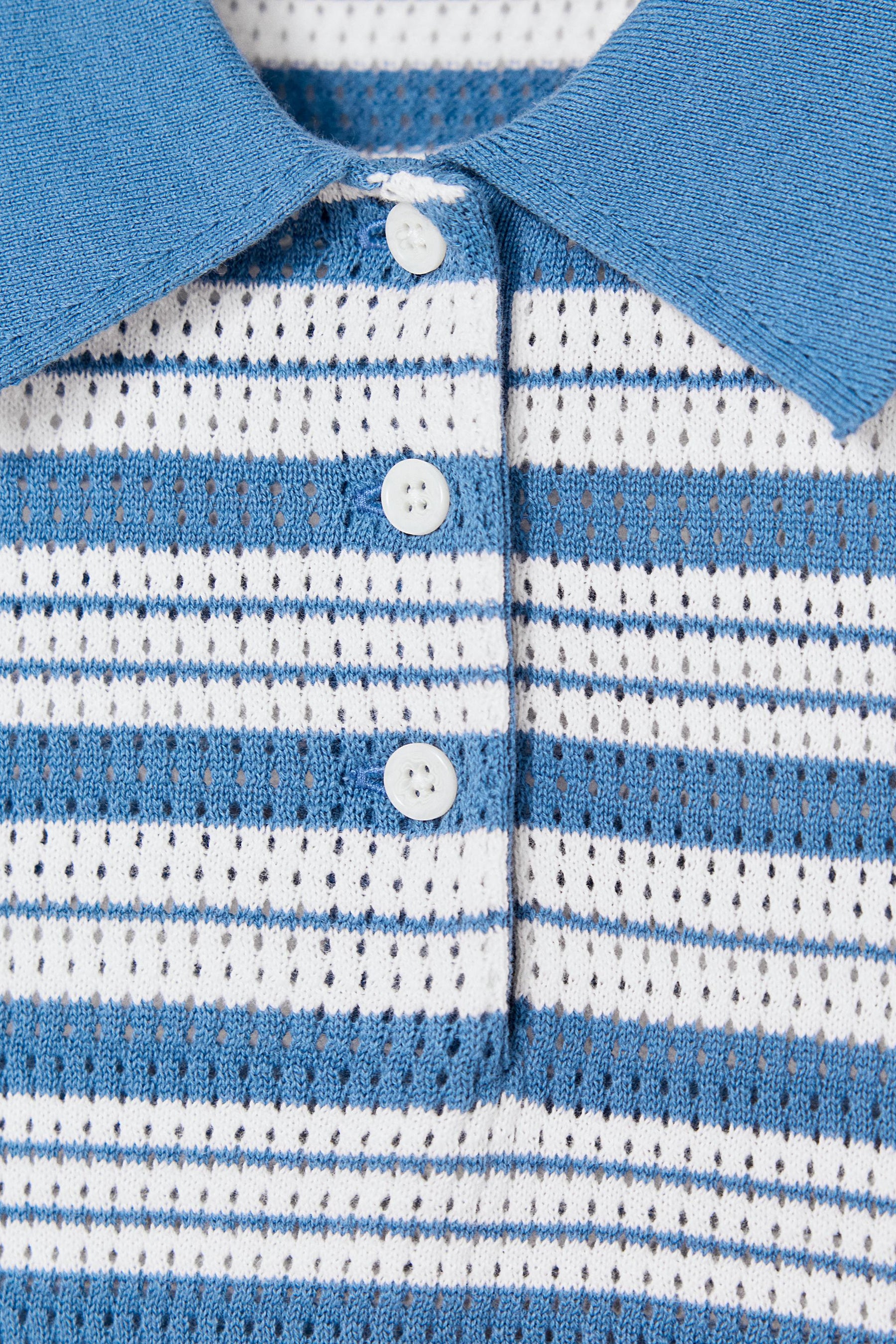 Gestreiftes Strickpolohemd