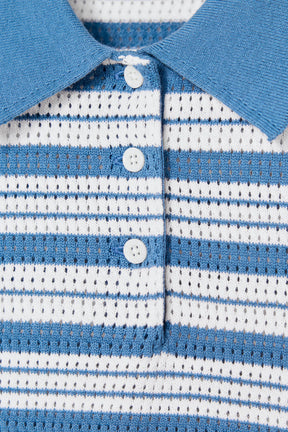Gestreiftes Strickpolohemd