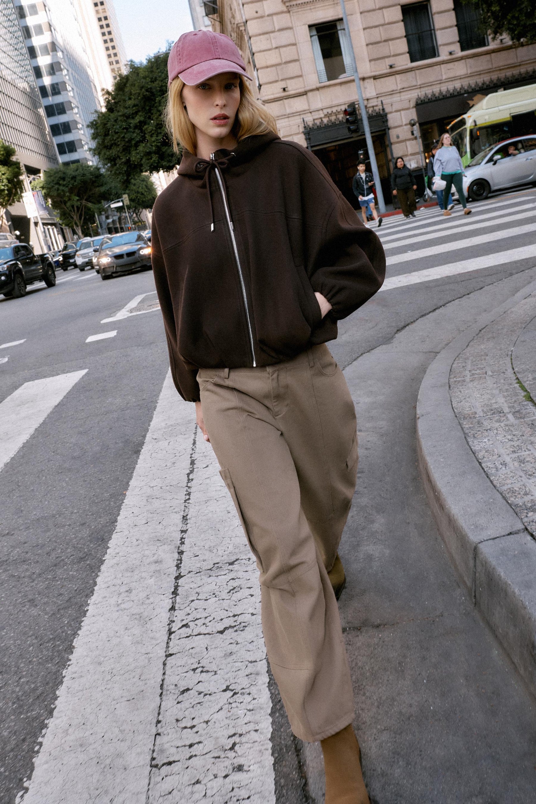 Oversized Bomberjacke mit Kapuze