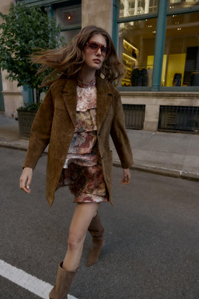Lange Lederjacke