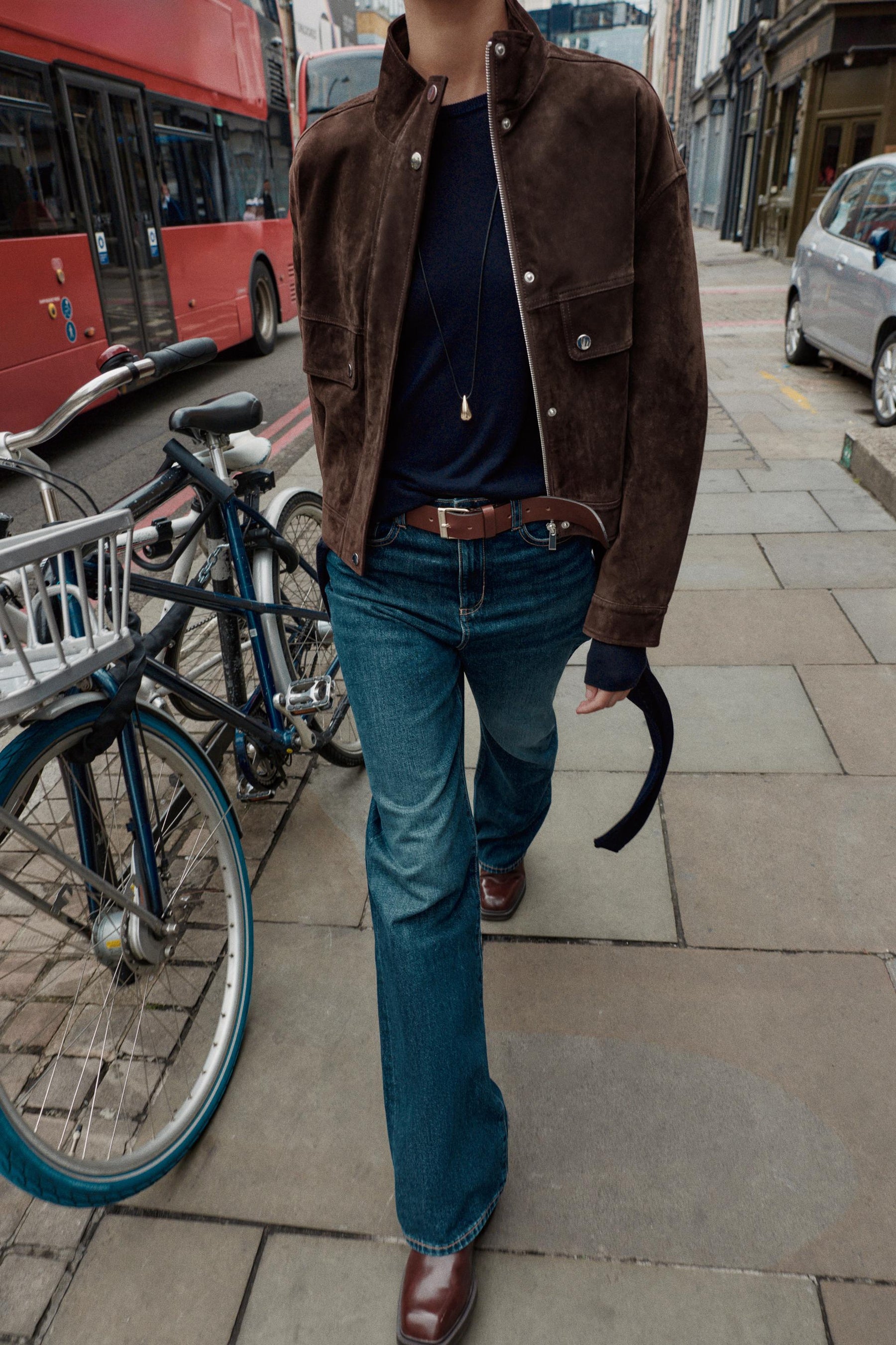 LEATHER SUEDE BOMBER JACKET