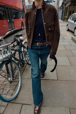 LEATHER SUEDE BOMBER JACKET