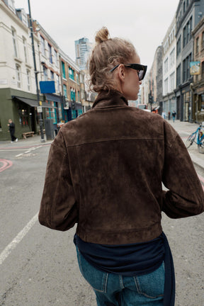 LEATHER SUEDE BOMBER JACKET