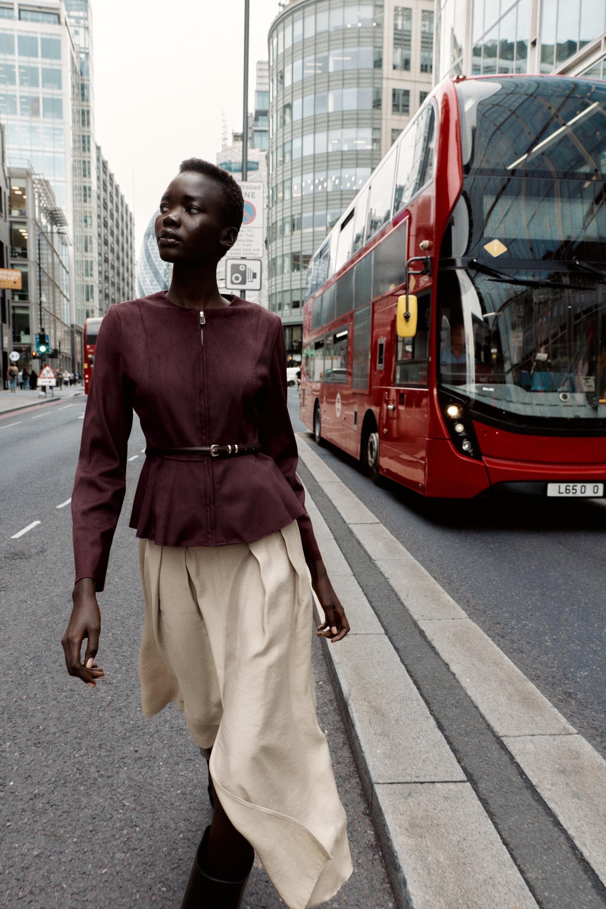 Wildleder-Peplum-Jacke