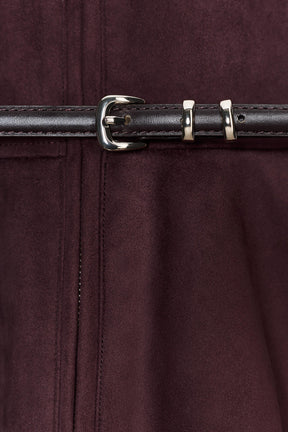 SUEDE PEPLUM JACKET