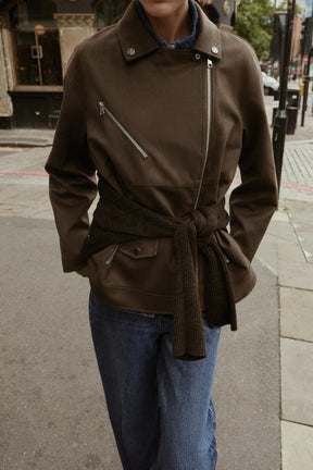 Bikerjacke aus Kunstwildleder