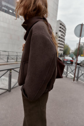 SOFT JACKET WITH LEATHER EFFECT TRIMS - Image 4