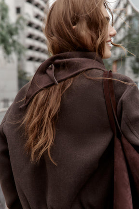 SOFT JACKET WITH LEATHER EFFECT TRIMS - Image 5