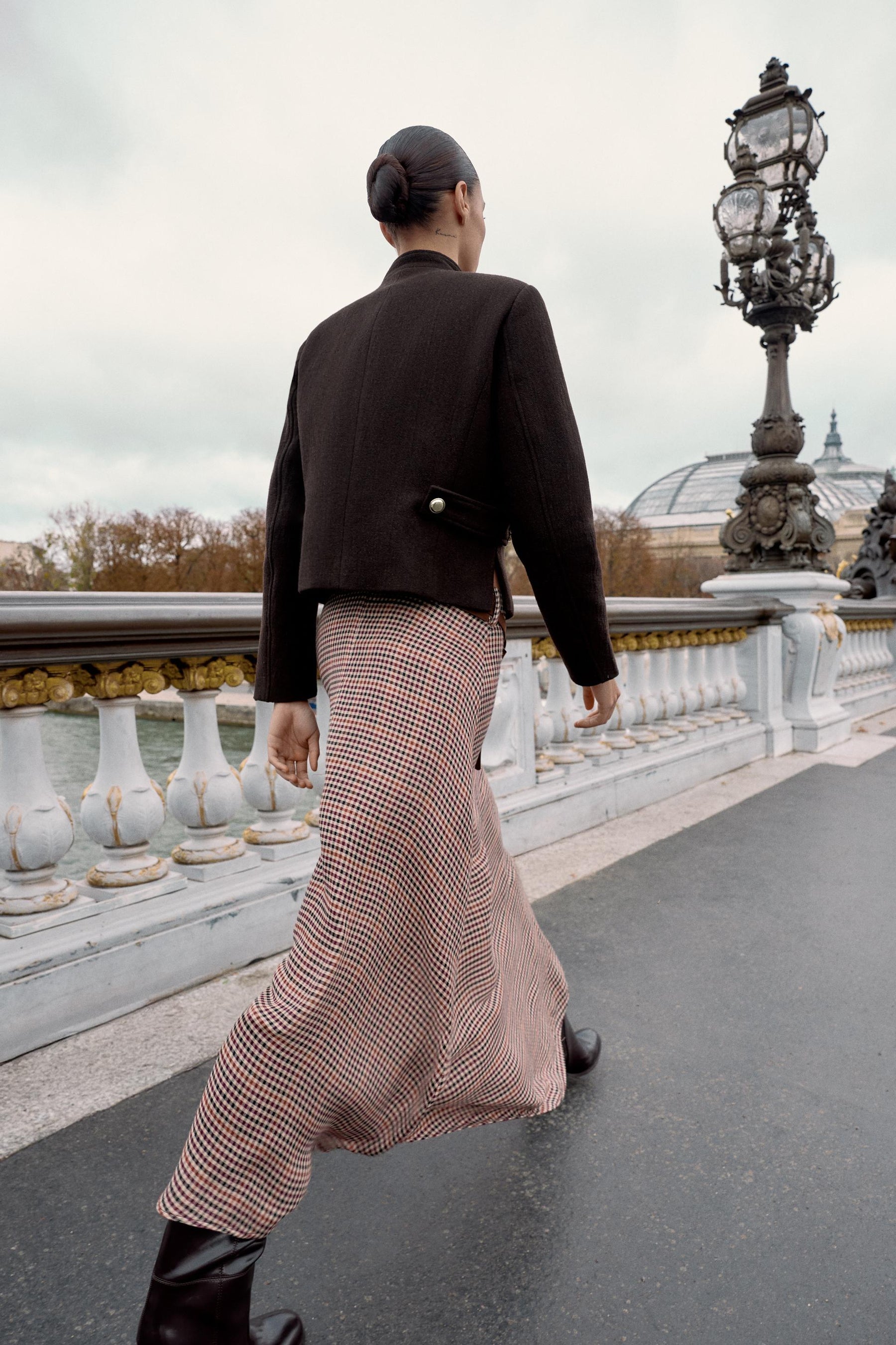 WOOL BLEND NECK JACKET