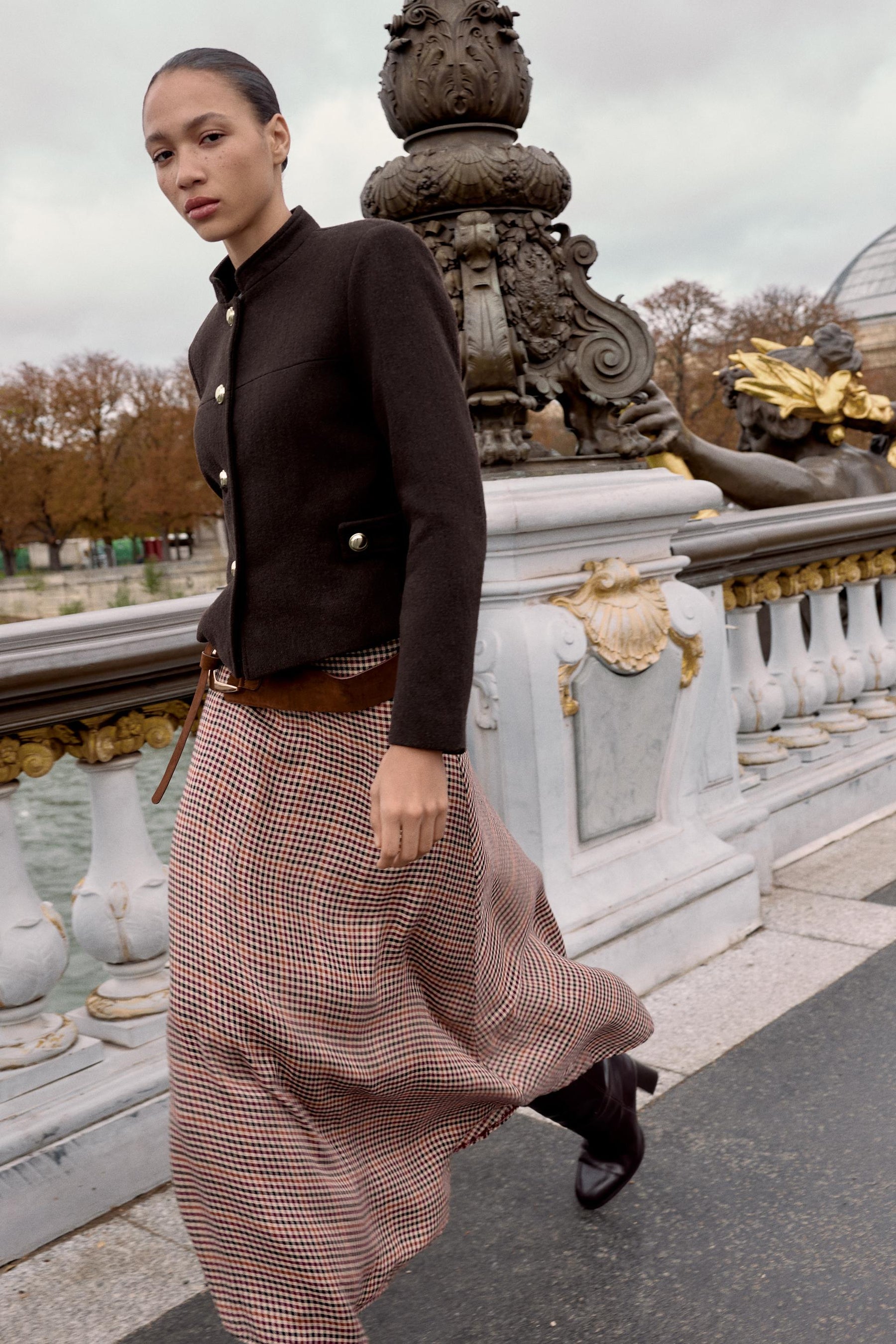 WOOL BLEND NECK JACKET