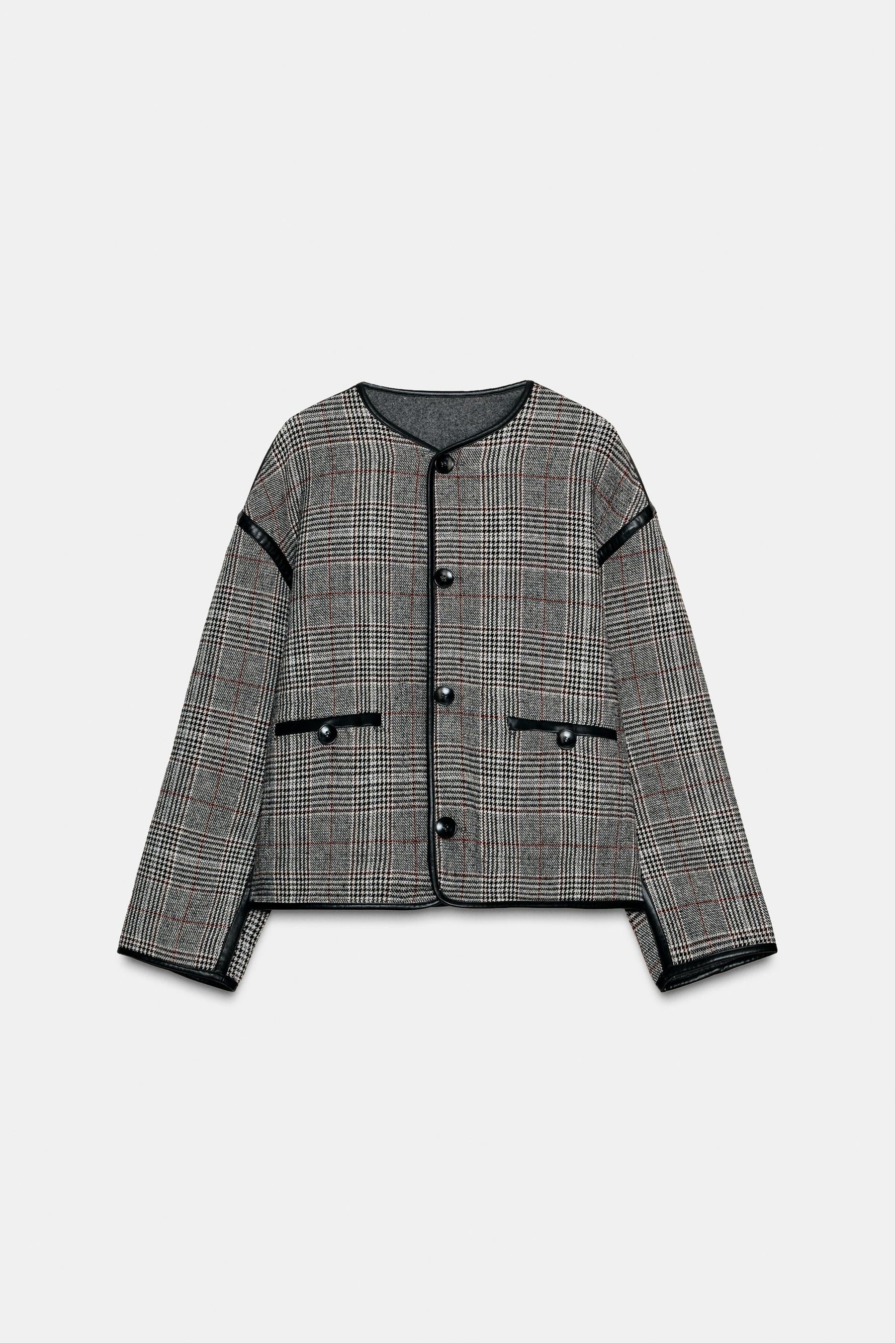 REVERSIBLE JACKET WITH FAUX LEATHER TRIMS - Image 7