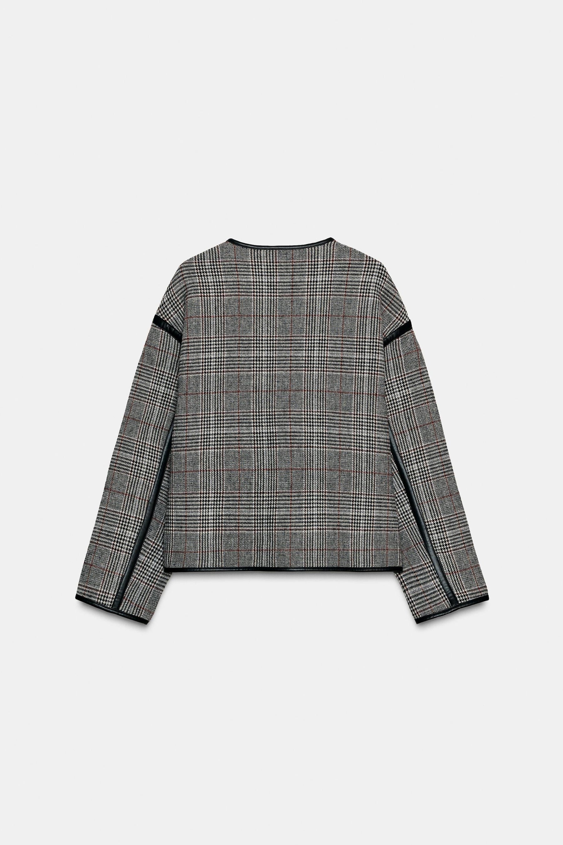 REVERSIBLE JACKET WITH FAUX LEATHER TRIMS - Image 8